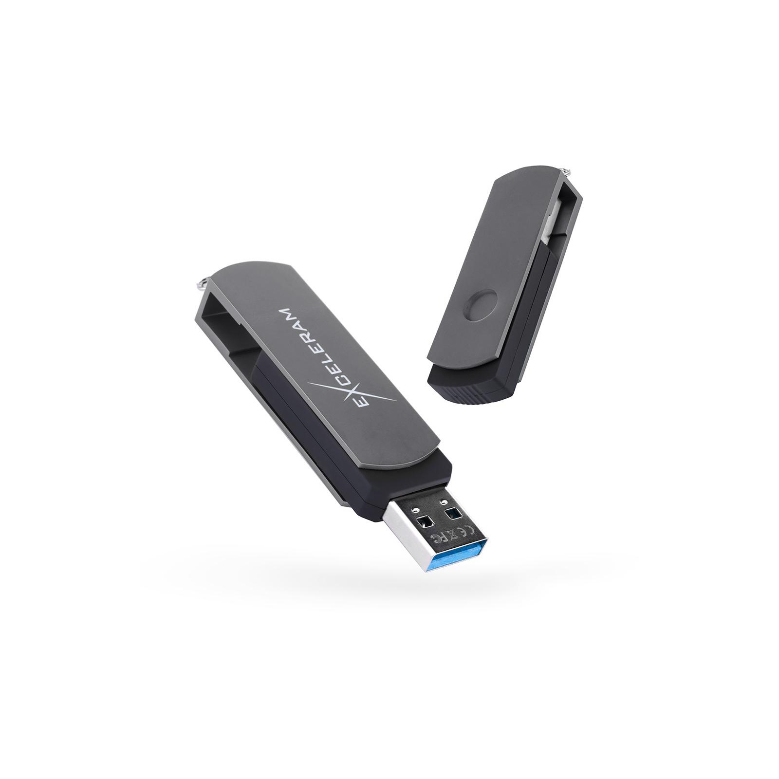 USB флеш накопичувач eXceleram 64GB P2 Series Silver/Black USB 3.1 Gen 1 (EXP2U3SIB64)
