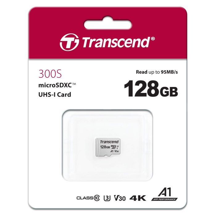 Карта памяти Transcend 128GB microSDXC class 10 UHS-I U3 A1 (TS128GUSD300S) изображение 2