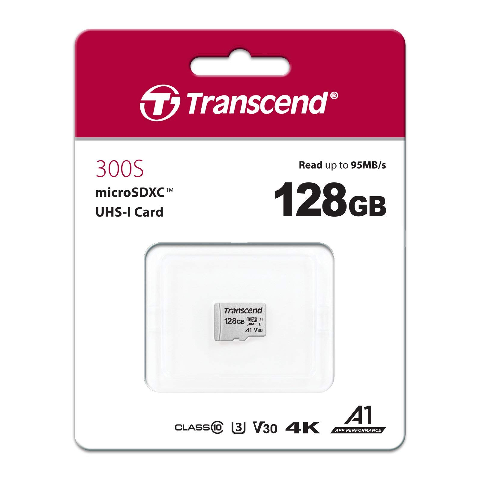 Карта памяти Transcend 128GB microSDXC class 10 UHS-I U3 A1 (TS128GUSD300S) изображение 2
