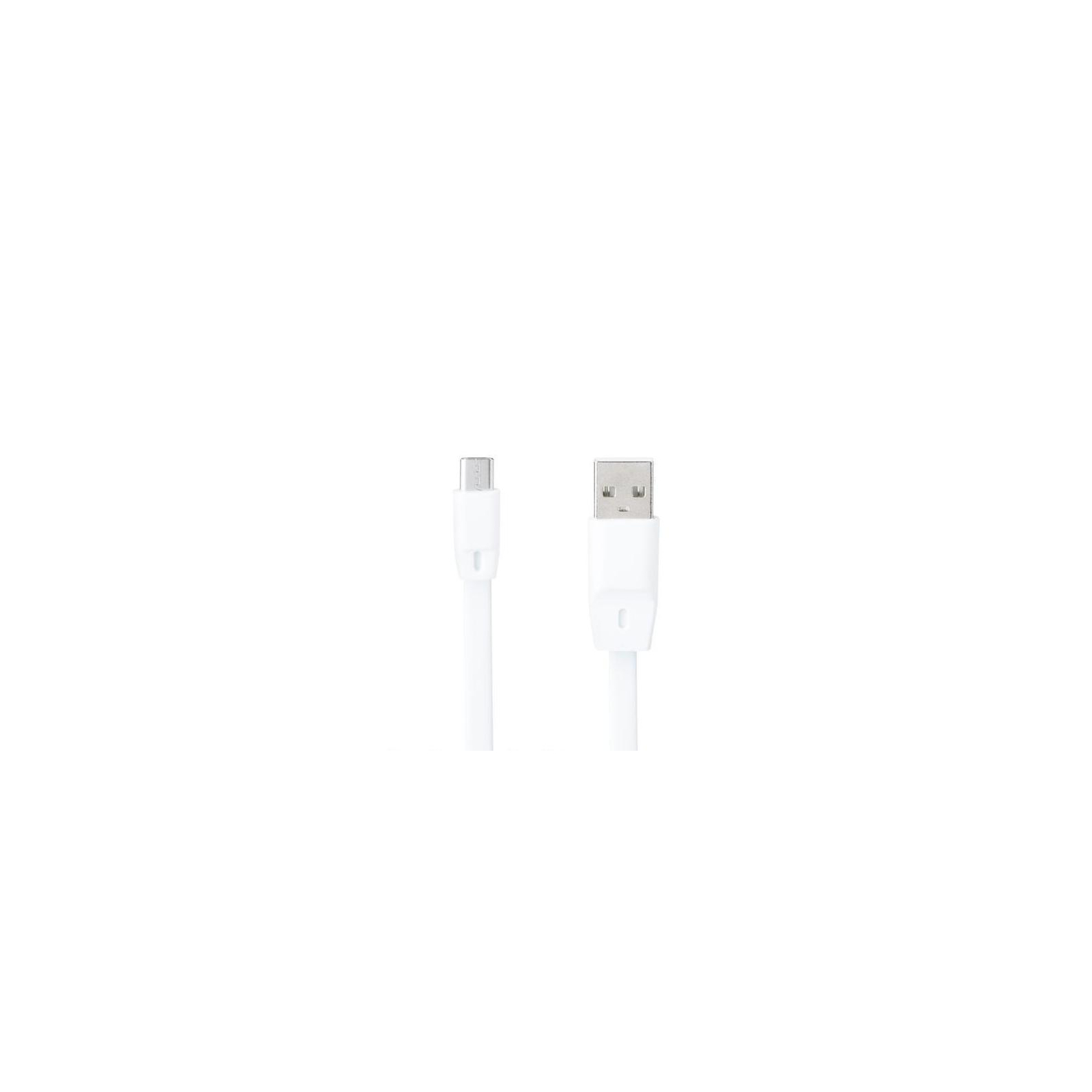 Дата кабель USB 2.0 AM to Micro 5P Flat Speed C-014 White Optima (55212)