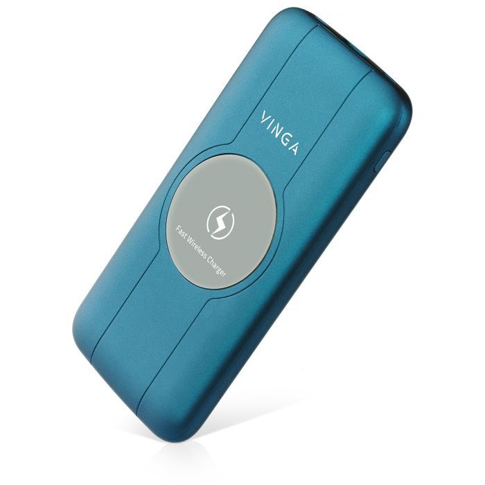 Батарея универсальная Vinga 10000 mAh Wireless QC3.0 PD soft touch purple (BTPB3510WLROP) изображение 3