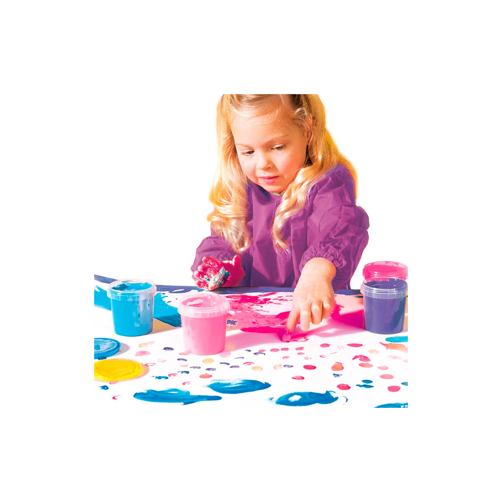 Набор для творчества Ses Пальчиковые краски Юные художницы серия Эко 4 цвета (24927S) изображение 4