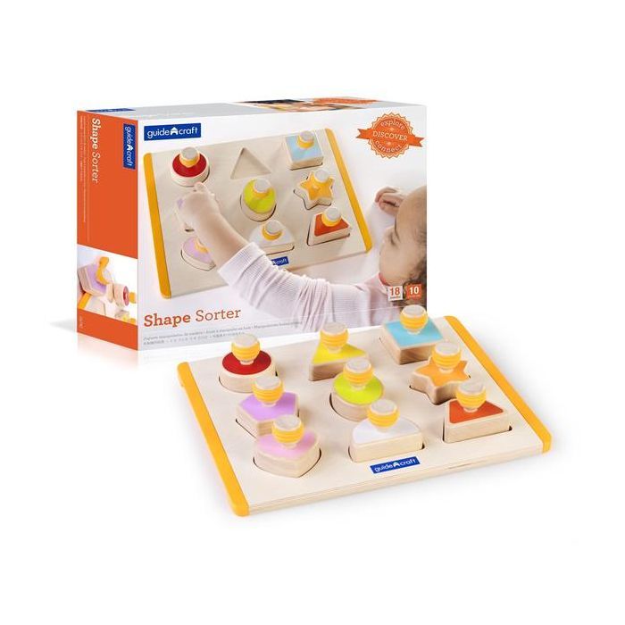 Развивающая игрушка Guidecraft Сортер Manipulatives Формы с ручками (G6742)