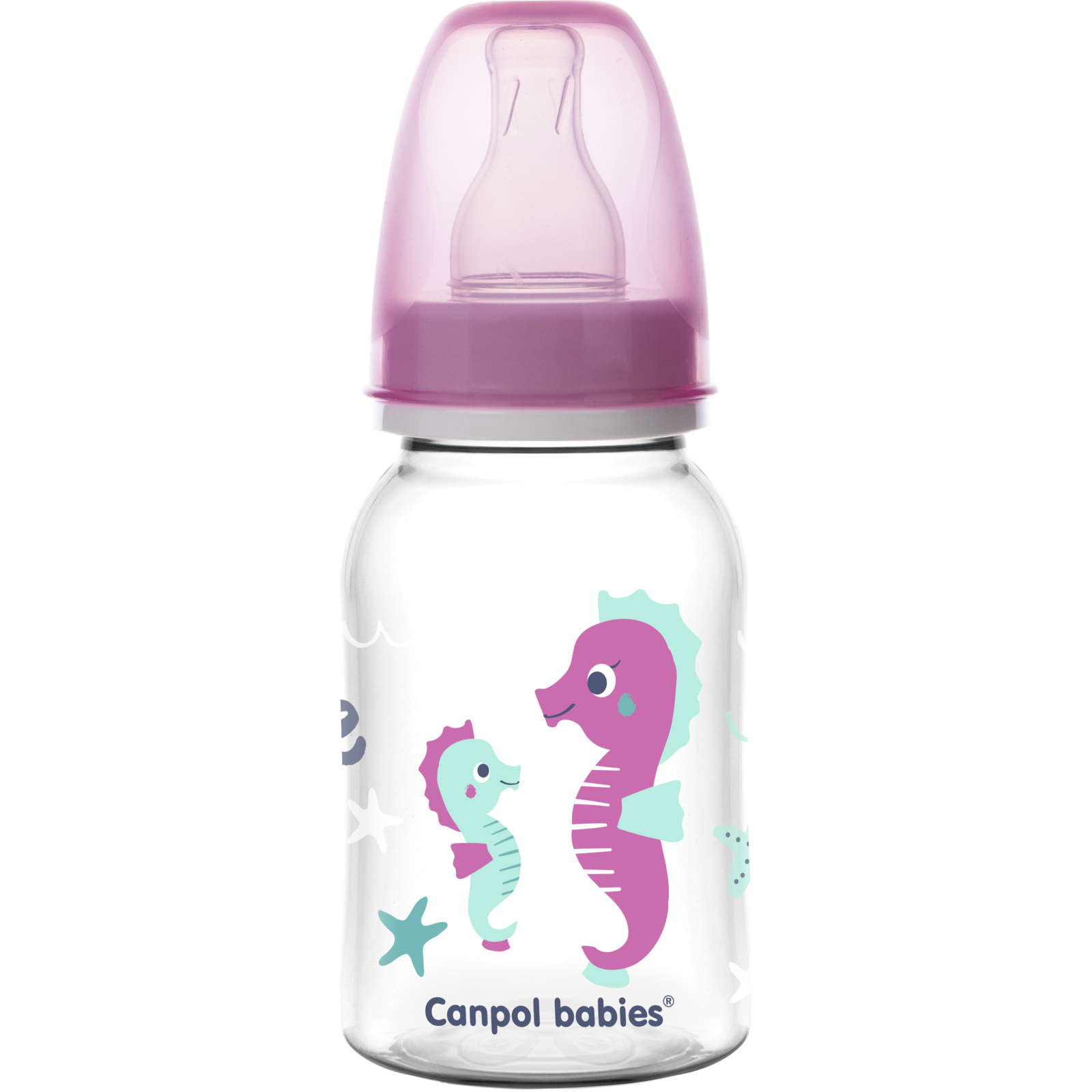 Пляшечка для годування Canpol babies Love & Sea 120 мл рожева (59/300-1)