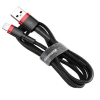 Дата кабель USB 2.0 AM to Lightning 0.5m Cafule 2.4A red+black Baseus (CALKLF-A19)