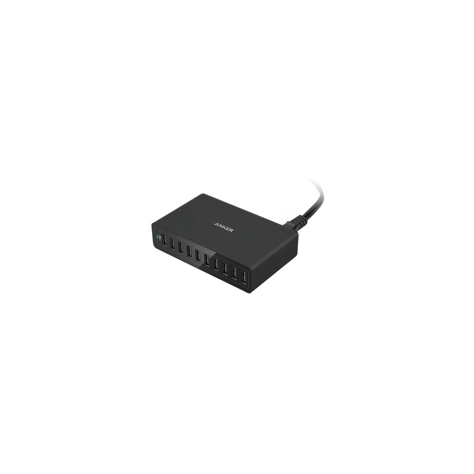 Зарядний пристрій Anker PowerPort 10 - 60W 10-port USB PowerIQ (Black) (A2133L11)