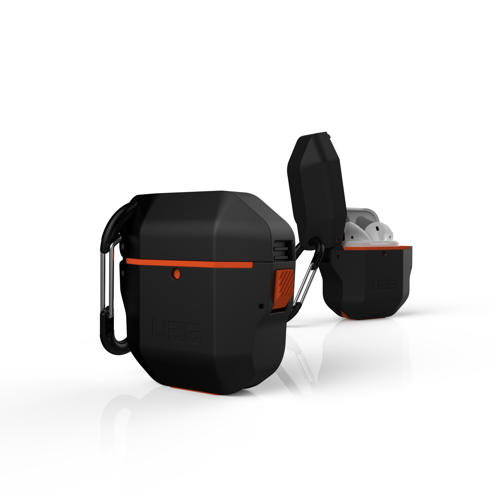 Чохол для навушників UAG для Airpods Silicone Hardcase Black/Orange (10185F114097) зображення 6