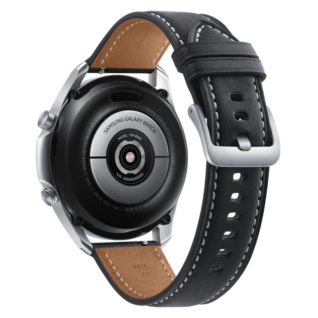 Смарт-часы Samsung SM-R840/8 (Galaxy Watch3 45mm) Silver (SM-R840NZSASEK) изображение 3