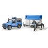 Спецтехника Bruder Land Rover Defender с прицепом и фигурка полицейского с лоша (02588) изображение 2