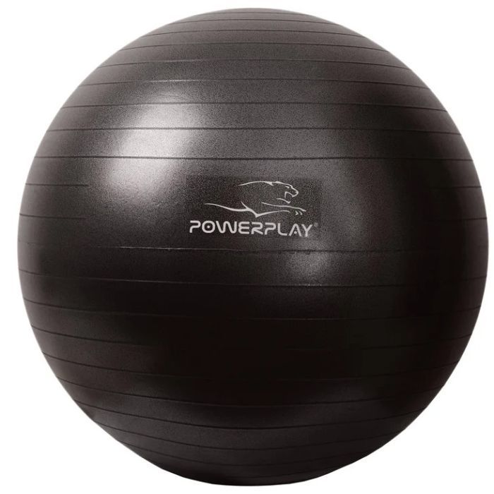 Мяч для фитнеса PowerPlay 4001 65см Чорний + помпа (PP_4001_65_Black) изображение 2