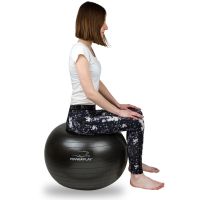 Мяч для фитнеса PowerPlay 4001 65см Чорний + помпа (PP_4001_65_Black) изображение 3