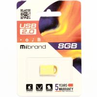 USB флеш накопитель Mibrand 8GB lynx Gold USB 2.0 (MI2.0/LY8M2G) изображение 2