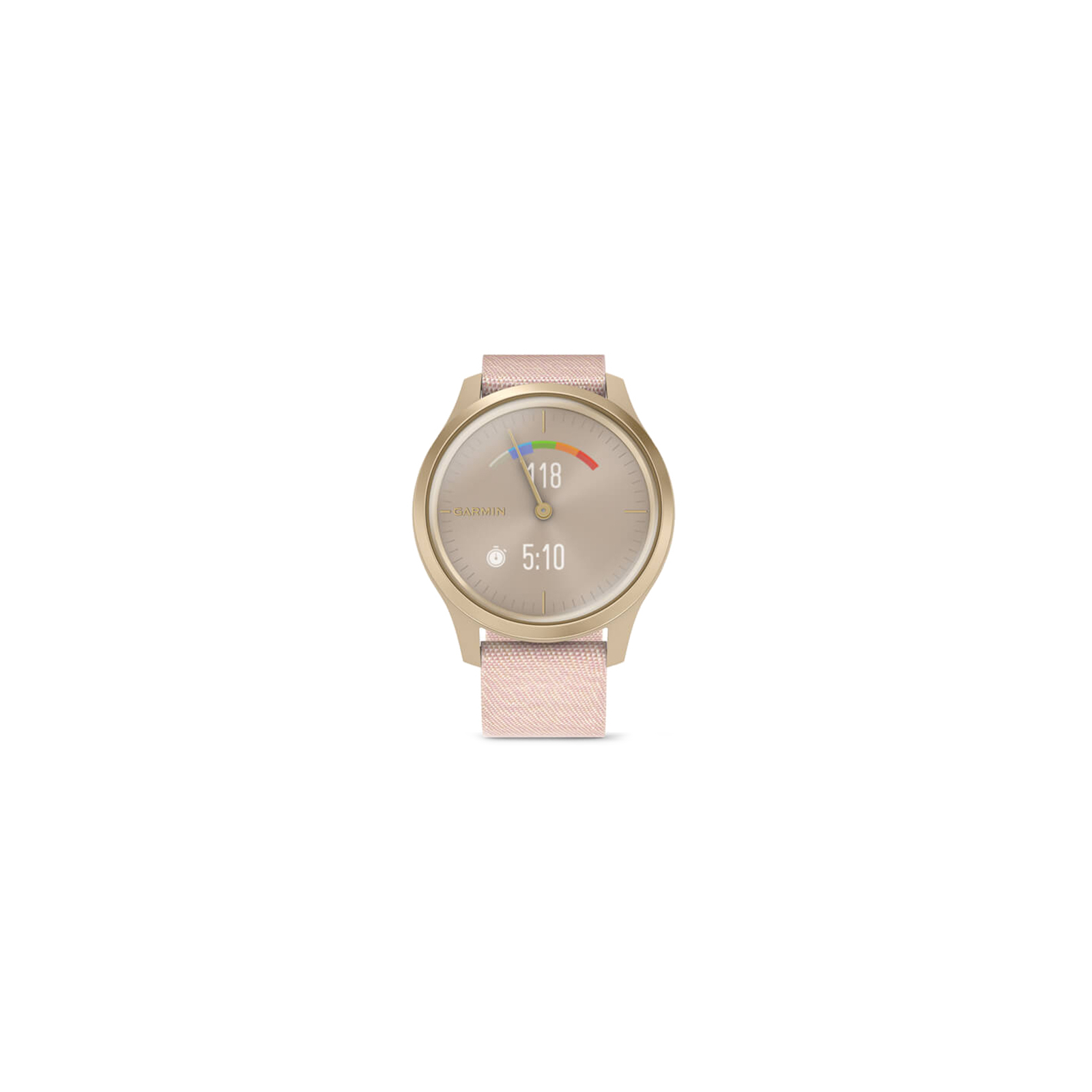 Смарт-годинник Garmin vivomove Style, S/E EU, Light Gold, Blush Pink, Nylon (010-02240-22) зображення 2