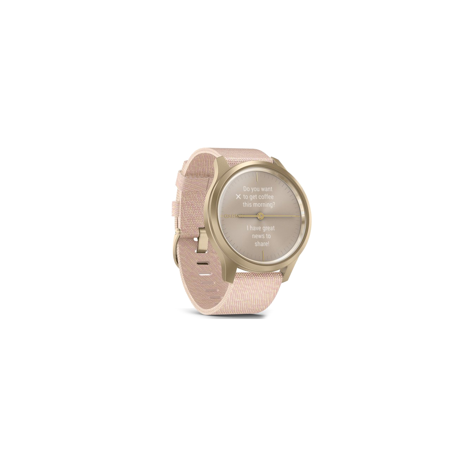 Смарт-годинник Garmin vivomove Style, S/E EU, Light Gold, Blush Pink, Nylon (010-02240-22) зображення 3