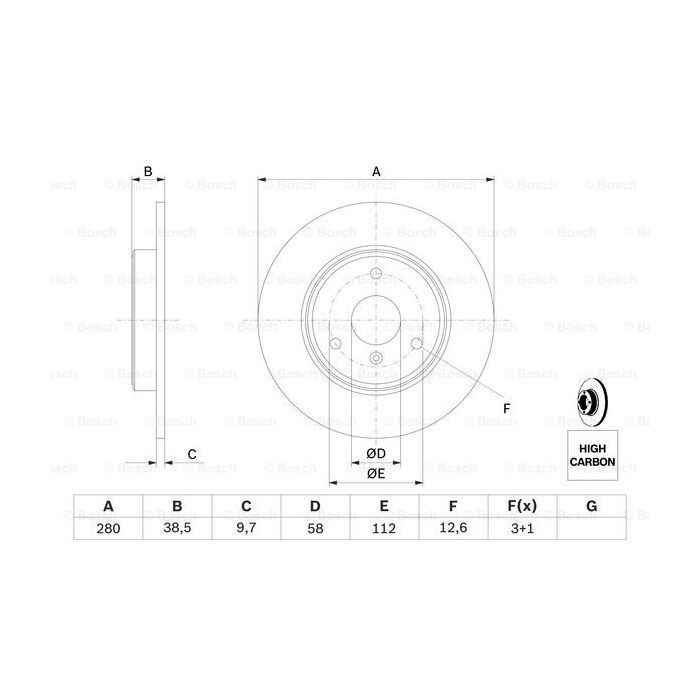 Тормозной диск Bosch 0 986 479 305 изображение 5