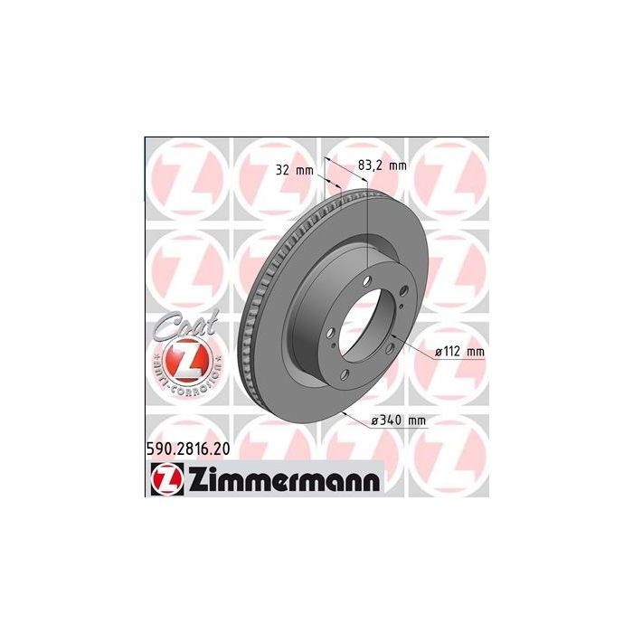 Тормозной диск ZIMMERMANN 590.2816.52