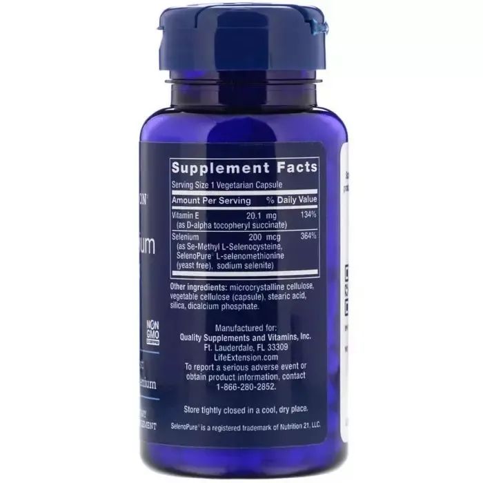 Минералы Life Extension Супер Комплекс Селен, Super Selenium, 100 Вегетарианских Ка (LEX-17781) изображение 2