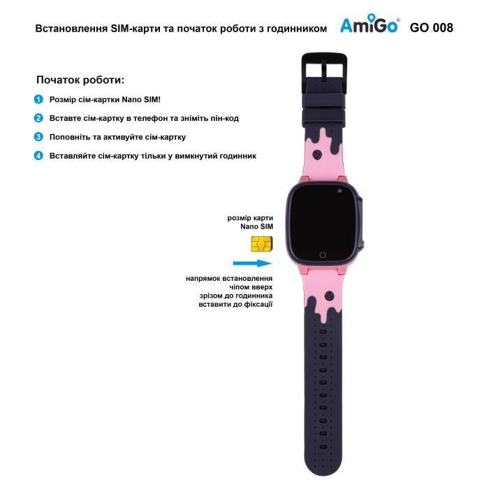 Смарт-годинник Amigo GO008 MILKY GPS WIFI Blue (873292) зображення 6