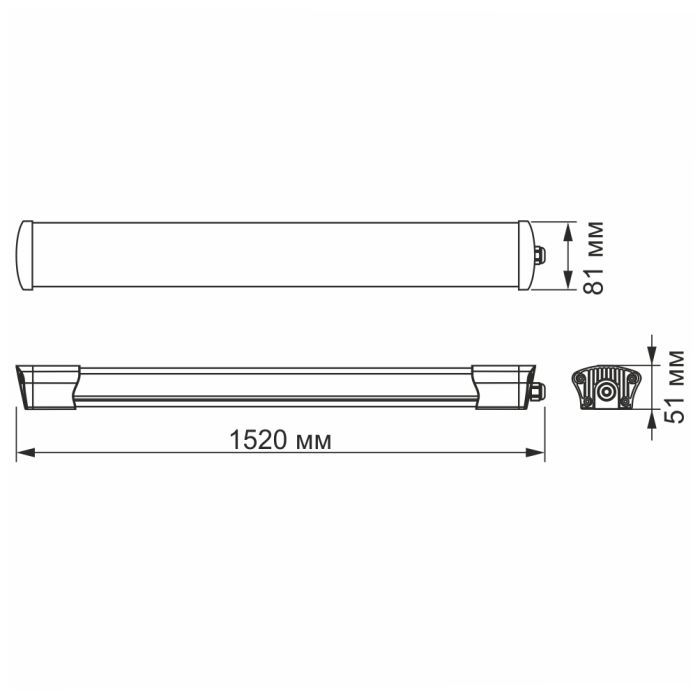 Светильник Videx LED IP65  50W 1,5М 5000K (VL-BNW-50155) изображение 3