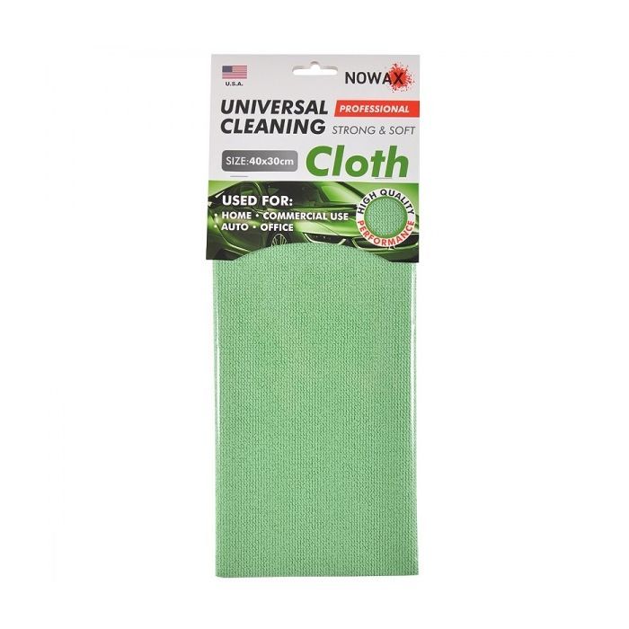 Автомобільна серветка NOWAX 40*30 зелена (NX64432)
