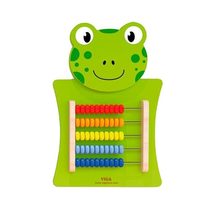 Розвиваюча іграшка Viga Toys Бізіборд Жаба з рахунками (50679FSC)