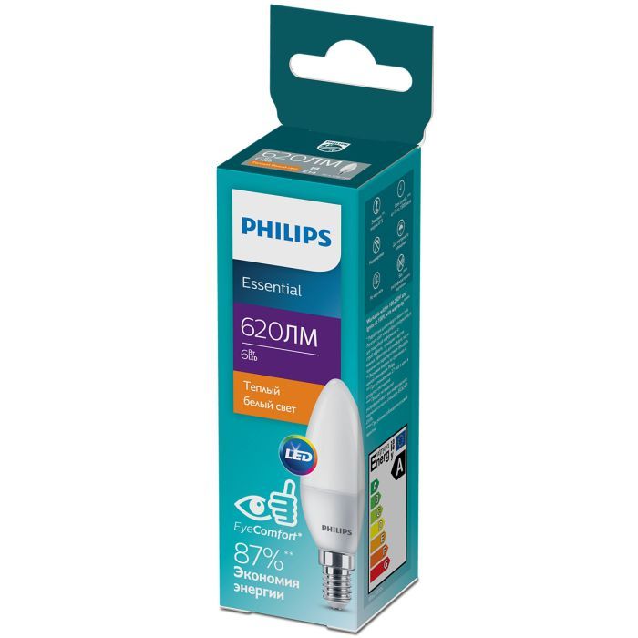 Лампочка Philips ESSLEDCandle 6W 620lm E14 827 B35NDFRRCA (929002970807) зображення 2