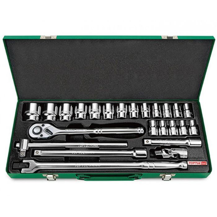 Набор инструментов Toptul головки с трещоткой 1/2" 24ед. (6-гр.) (GCAD2401)