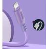 Дата кабель USB 2.0 AM to Lightning 1.0m soft silicone violet ColorWay (CW-CBUL044-PU) зображення 3
