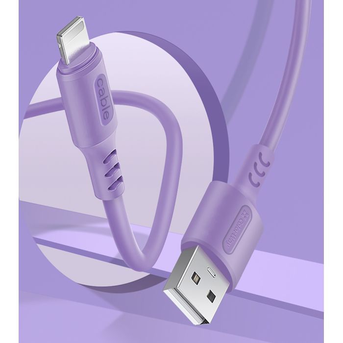 Дата кабель USB 2.0 AM to Lightning 1.0m soft silicone green ColorWay (CW-CBUL042-GR) зображення 5