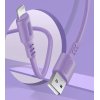 Дата кабель USB 2.0 AM to Lightning 1.0m soft silicone violet ColorWay (CW-CBUL044-PU) изображение 5