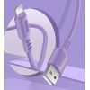 Дата кабель USB 2.0 AM to Lightning 1.0m soft silicone violet ColorWay (CW-CBUL044-PU) зображення 5