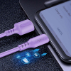 Дата кабель USB 2.0 AM to Lightning 1.0m soft silicone violet ColorWay (CW-CBUL044-PU) зображення 6