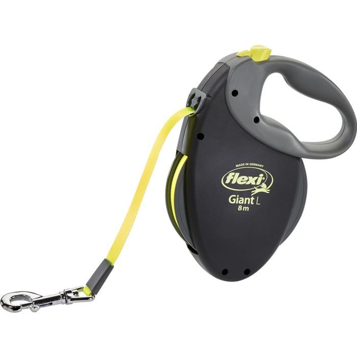 Повідець для собак Flexi Giant Neon L стрічка 8 м (чорний) (4000498015568)