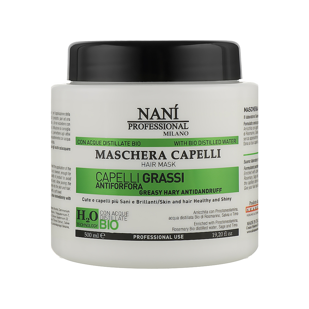 Маска для волосся Nani Professional Milano Antidandruff для схильного до жирності й лупи волосся 500 мл (8034055534182)