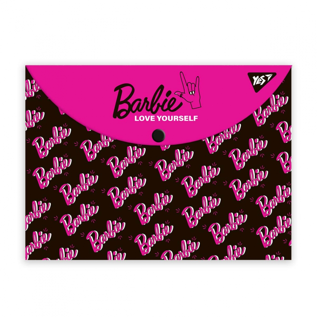 Папка - конверт Yes на кнопці А4 Barbie (492002)