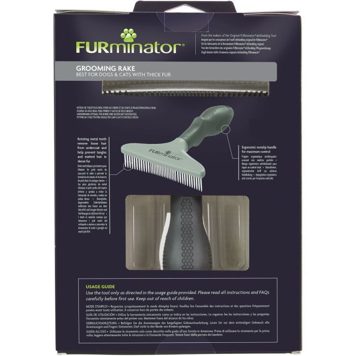 Расческа для животных FURminator NEW Грабли с вращающимися зубцами (4048422141341) изображение 5