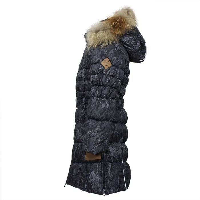 Пальто дитяче Huppa YASMINE 12020055 чорний з принтом 116 (4741468561554) зображення 3