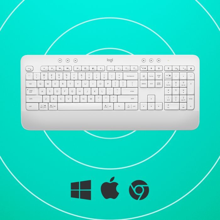 Клавиатура Logitech Signature K650 USB/Bluetooth UA Off-White (920-010977) изображение 6