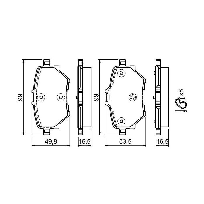 Гальмівні колодки Bosch 0 986 494 716 зображення 6