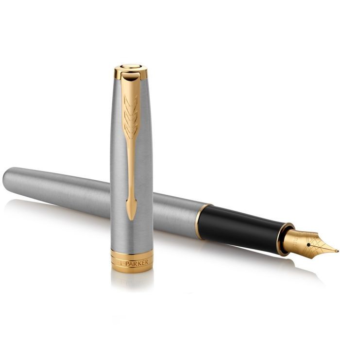 Ручка пір'яна Parker P РП Sonnet F32G Тартан срібло+позолота (F32G) зображення 3