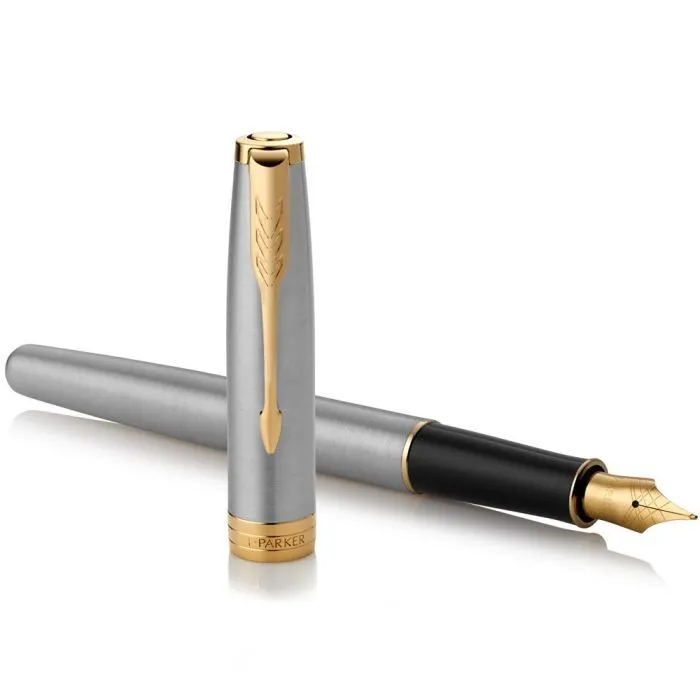 Ручка пір'яна Parker P РП Sonnet F32G Тартан срібло+позолота (F32G) зображення 3