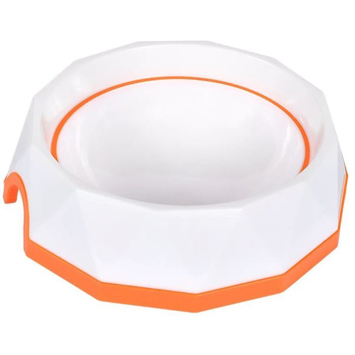 Посуда для собак AnimAll Миска бриллиант PS8007 500 мл (оранжево-белая) (6914068020266)