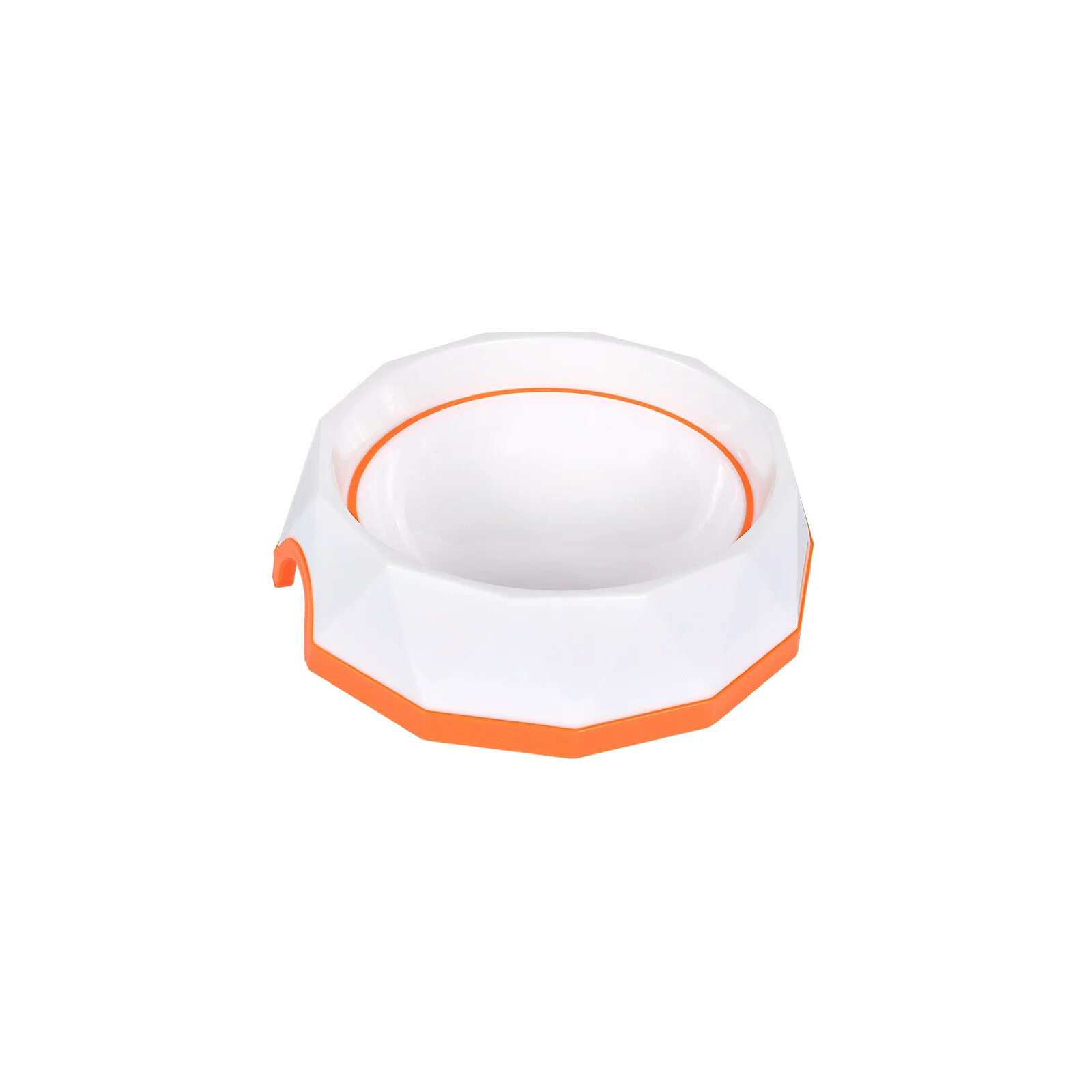 Посуд для собак AnimAll Миска діамант PS8007 500 мл (помаранчево-біла) (6914068020266)