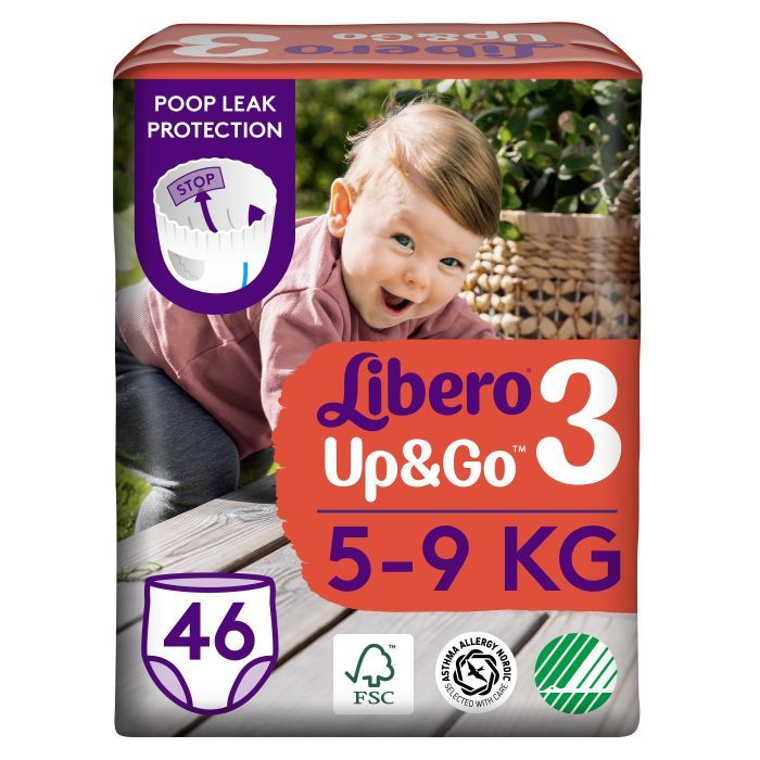 Подгузники Libero Up&Go Размер 3 (5-9 кг) 46 шт (7322541742076)