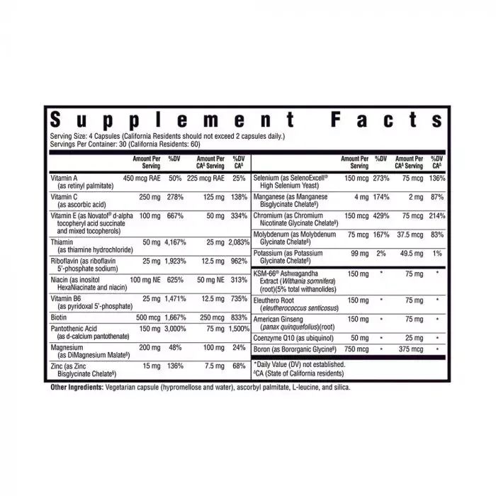 Мультивітамін Seeking Health Мультивітамінний комплекс, Multivitamin Sensitive, 120 вегетаріан. (SKH52095) зображення 3