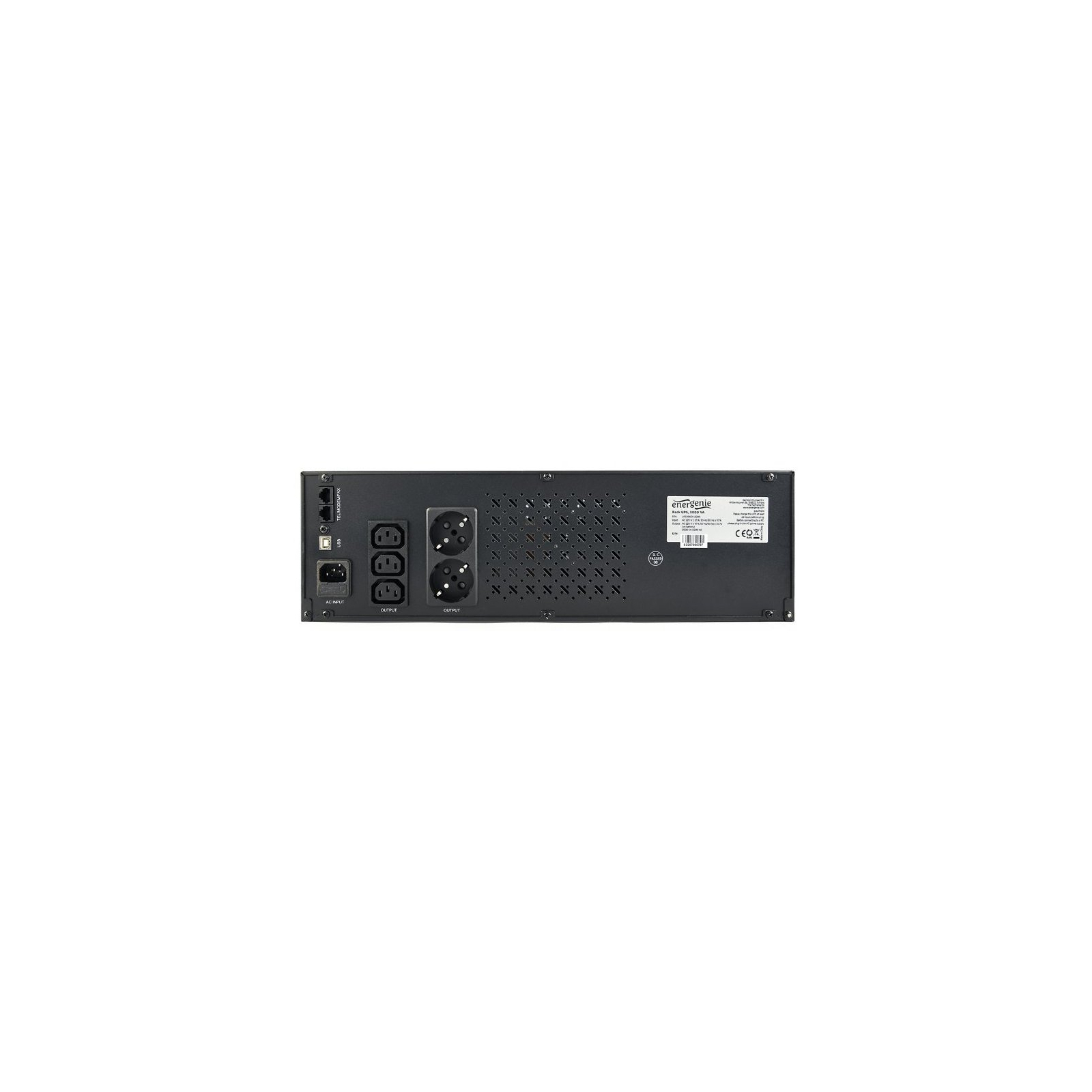 Пристрій безперебійного живлення EnerGenie UPS-RACK-2000 2000VA LCD (UPS-RACK-2000) зображення 4