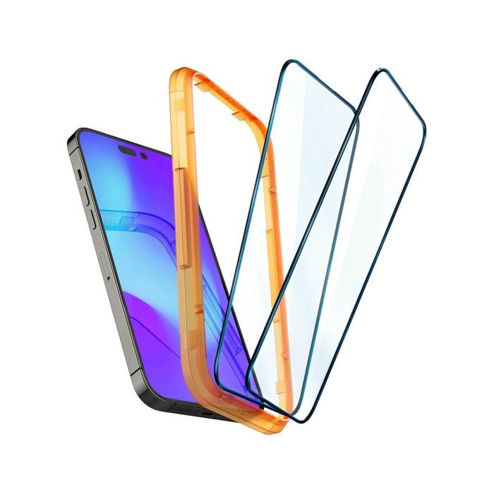 Стекло защитное Spigen Apple Iphone 14 Pro Glas tR Align Master FC (2 Pack), Black (AGL05216) изображение 2