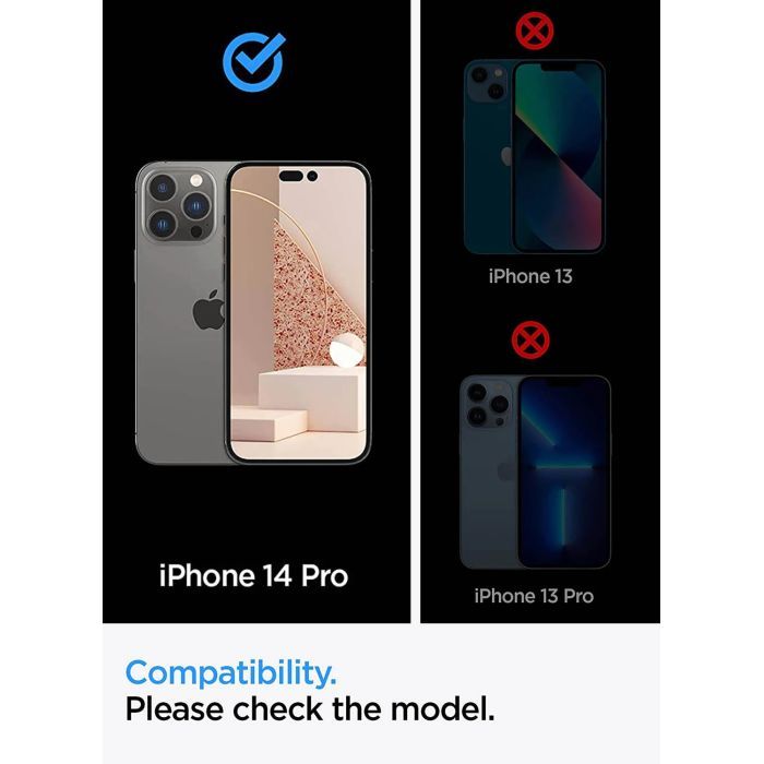 Стекло защитное Spigen Apple Iphone 14 Pro Glas tR Align Master FC (2 Pack), Black (AGL05216) изображение 3