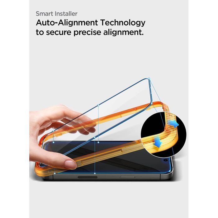 Стекло защитное Spigen Apple Iphone 14 Pro Glas tR Align Master FC (2 Pack), Black (AGL05216) изображение 4