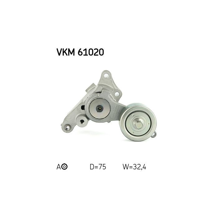 Натягувач ременя з роликом SKF VKM 61020